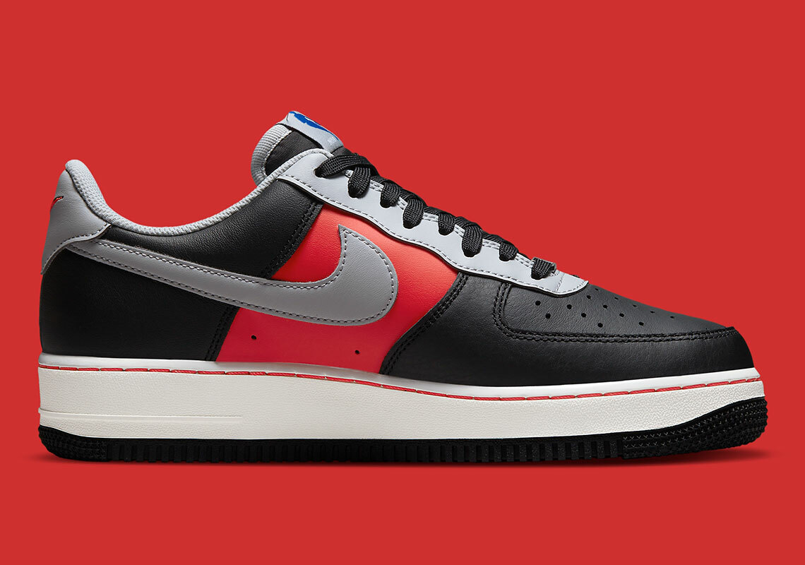 Nike Air Force 1 '07 LV8 EMB Shoes Black Chile Red Gray Fog DC8874-001  Men's NEW: купить с доставкой из США, цена 17 268 руб - (165144011230)